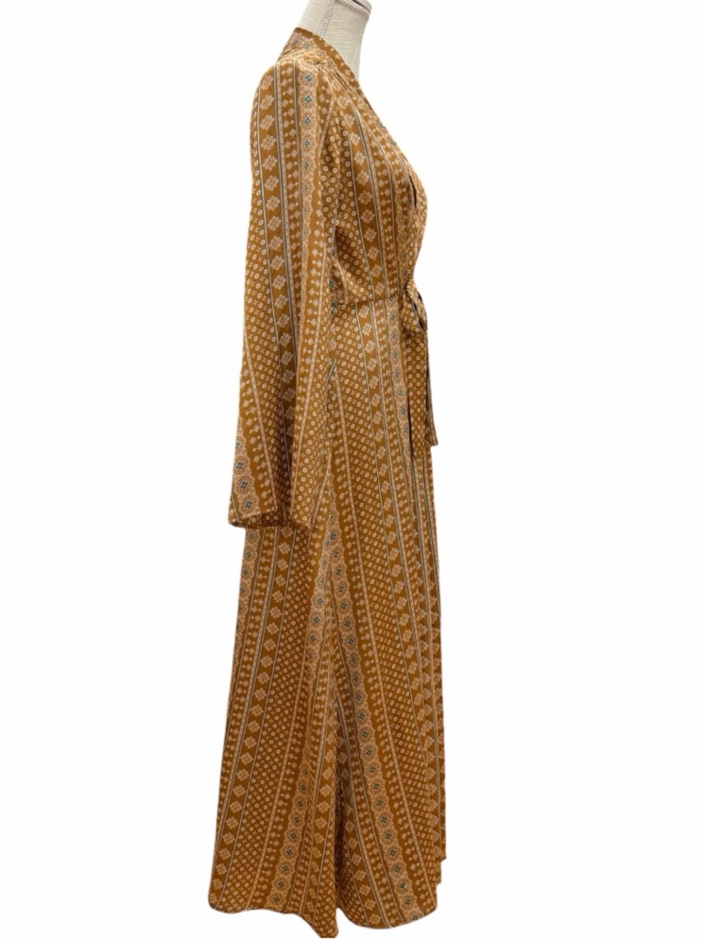 Storia Boho Tie-Front Maxi Dress / Duster - Size Medium - Picture 4 of 13